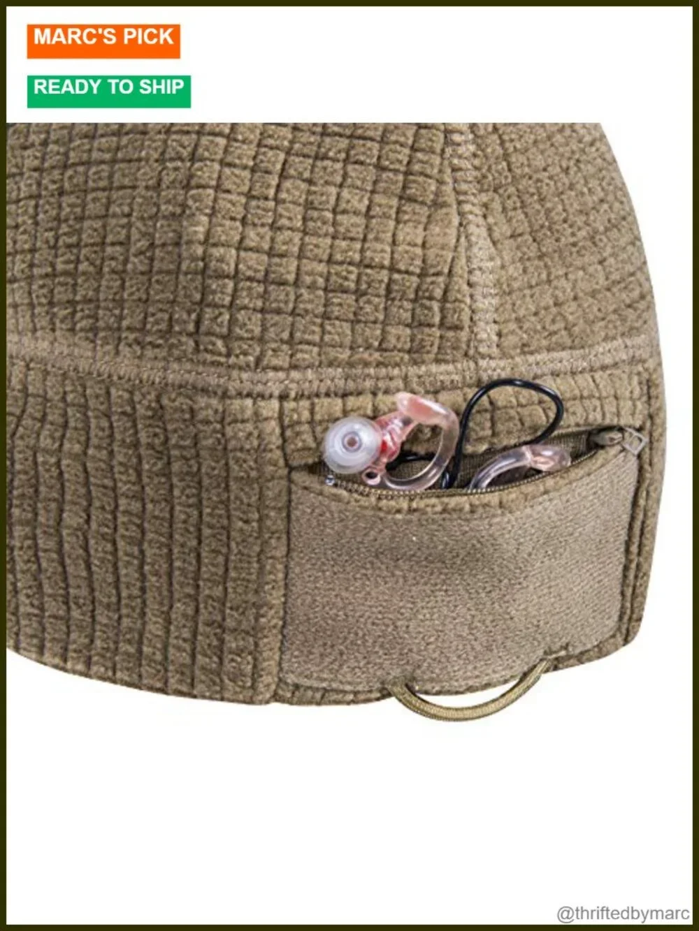 Lightweight Mesh Fleece Beanie with Loop Panels for Patches